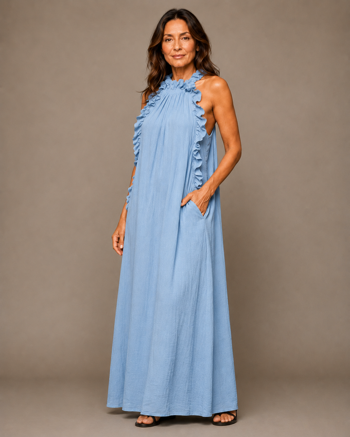 Amara Maxi Dress (Light Blue)